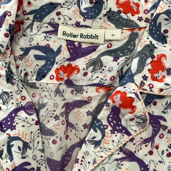 Sold Mercari Roller rabbit selkie mermaid pajamas medium top bottom shorts - Picture 2 of 6